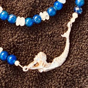 Lapis & moonstone endless necklace